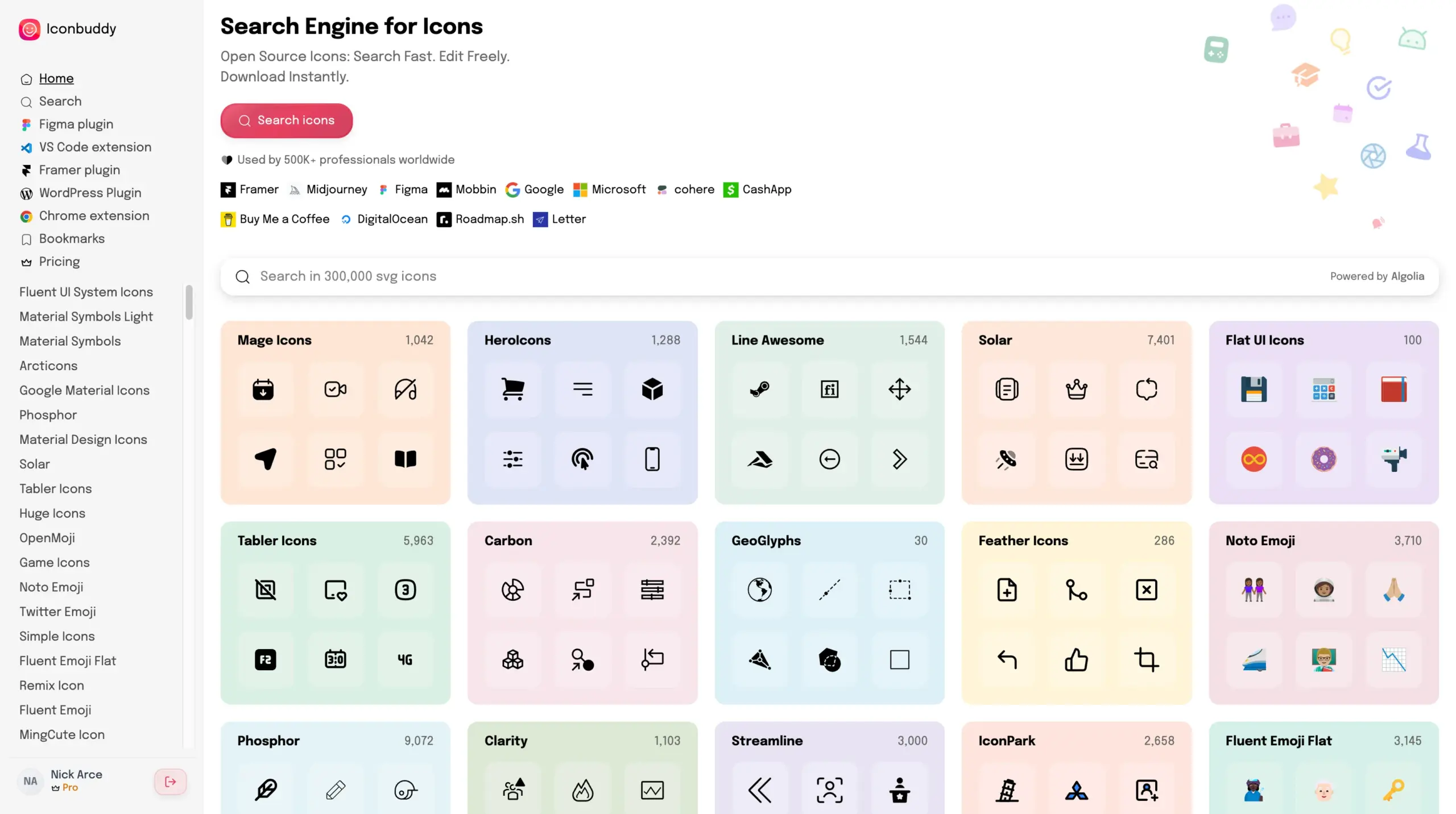 Screenshot of iconbuddy.com